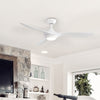 Large 52" Ceiling Fan with 3 Color Light Remote Control 6 Speed Level Reversible