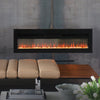 70" Electric Fireplace Modern Wall Mounted/Insert/Free Stand 9 Flame Fire Remote