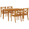 5 Piece Garden Dining Set Solid Wood Acacia R1Y5