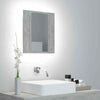 Vanity Cloakroom RGB LED Bathroom Mirror Cabinet Concrete Grey Unit 40x12x45cm