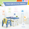 Kids Table and Chair Set Children Activity Art Study Desk Set W/ Building Blocks