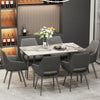 Oversize Slate Kitchen Dining Table Marble Counter-height Table Solid Metal Legs