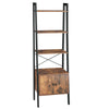 Ladder Shelf Bookshelf Rack Stand with Cupboard 4Shelves Storage Display LLS47BX