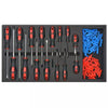 Workshop Tool Trolley with 1125 Tools Steel Red Storage Chest Box L1M2