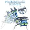 3 PCS Beach Chair and Table Set Outdoor Reclining Chairs Roll Up Camping Table