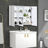 Wall-Mounted Bathroom Mirror Cabinet 3 Door Storage Cupboard Adjustable Shelves