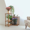 6 Tier Corner Shelf Shelving Rack Unit Display Stand Decora Plants Natural Wood