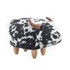 Cow Shape Animal Stool Ottomans Footstool Lint Christmas Gift Child Kids Adult