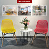 Dining Chairs Set of 4 Retro Eiffel Kitchen Chairs Wooden Legs Plastic Chair