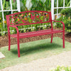 2 Seater Garden Bench Metal Frame Antique Loveseat Furniture Lounger Chair Seats