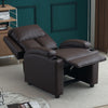 PU Leather Recliner Chairs with Cup Holders Push Back Reclining Sofa Living Room