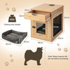Industrial Dog Crate Decorative Dog Kennel End Table Indoor Dog House w/ Drawer