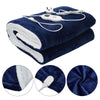 ELECTRIC HEATED THROW OVER BLANKET SOFT FLEECE WASHABLE HOME OFFICE TIMER WARMUK