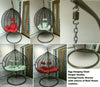 Hanging Egg Chair Cocoon With Cushion Rattan Style Double Single White Black New