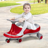 KIds Wiggle Car Ride-on Swivel Scooter Toddler Twist Go Car Flashing Wheels Red