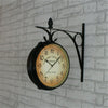 Outdoor Garden Paddington Station Wall Clock Double Sided Outside Bracket Retro