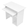 Office Computer Table Wood Desk Keyboard Tray Shelf Corner White Study Home