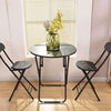 2/4x Folding Lightweight Chair Set Portable Metal Frame MDF Kitchen Dining Seats