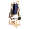 Bamboo Clothes Rail Rack Hanging Stand Shoe Rack Storage Shelf Clothes Hanger
