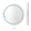 Round LED Illuminated Bathroom Mirror Make Up Smart Touch Control Dimmable Light