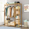 Bamboo Coats Clothes Hanging Rack Corner Minimalism Wardrobe Clothset Organizer