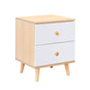 2White Drawers Storage Wood Bedside Cabinet Nightstand Small Side Table Bedroom