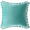 Soft Velvet Cushion Cover Pom Poms Home Decorative Sofa Car Throw Pillow Case