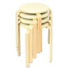 Set of 4 Bentwood Stools Backless Counter Stools Padded Stackable Dining Stools