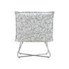 Modern Fabric Linen Patterned Armchair Sofa Lounge Seat Living Room Chrome Frame