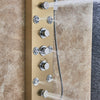 Gold LED Shower Panel Column Tower Massagers Body Jets Bathroom Mixer Taps Wall
