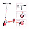 Folding Kick Push Scooter Teens Adult Ride On Adjustable Height W/Strap&Brake UK