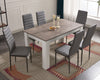 Wooden Dining Table and Chairs 4 / 6 Set Pu Leather Seat Kitchen Room Furniture