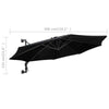 Wall-Mounted Parasol & Metal Pole Umbrella Patio Parasol Garden Umbrella
