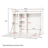 Wall-mounted Computer Desk Folding Laptop Drop-Leaf Study Table with Shelf Home