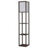 3-Tier Shelf Floor Lamp Standing With Light Shade Cage Standard Light Storage UK