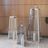 Stainless Steel Lanterns Candle Holder Stand Hanging/Free Standing Wedding Decor