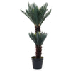 90cm Artificial Cycas Palm Plant in Pot Realistic Fake Tropical Tree Home Office