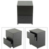 Black Modern Bedside Table Cabinet 2 Chest of Drawers Storage Nightstand Bedroom