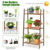 3-tier Bamboo Plant Stand Freestanding Ladder Plant Storage Shelf Display Rack