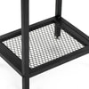 Industrial Bedside Table Side End Table Nightstand Storage Mesh Metal Shelves