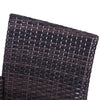 Outsunny 3PC Rattan Furniture Bistro Set Garden Chair Table Patio Outdoor Wicker