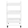 vidaXL 3-Tier Trolley Steel Plenty of space Rugged stable brake Move flexibly