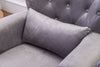 Velvet Linen Occasional Armchair Queen Anne Chair Lounge Oyster Wing Back Sofa
