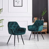 1.5M Dining Table/Velvet Dining Chairs Set Metal Legs Dining Room Kitchen Office