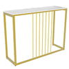 Marble Effect Console Table & Gold Metal Leg Wall Corridor Entrance Sofa Table