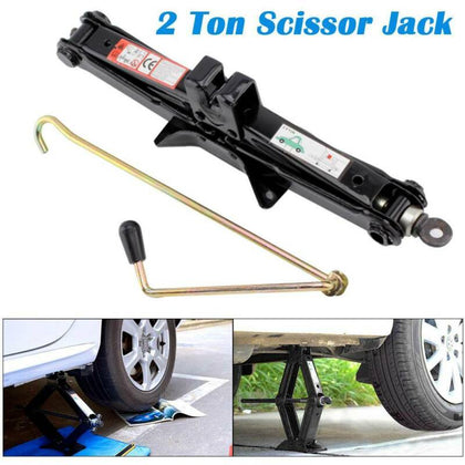 2Ton Scissor Jack Lift Wind Up Tools For Car Vehicle Van Garage Workshop