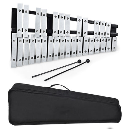 Alto Full Size Glockenspiel Xylophone Foldable Percussion Instrument W/30 Note