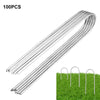 100PCS Metal U Shaped Turf Pin Ground Staple’s Garden Tent Securing Pegs UK