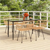 5 Piece Garden Dining Set Poly Rattan W6B3