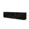 Modern TV Unit Cabinet Stand High Gloss Sideboard 2 Doors with LED RGB Light